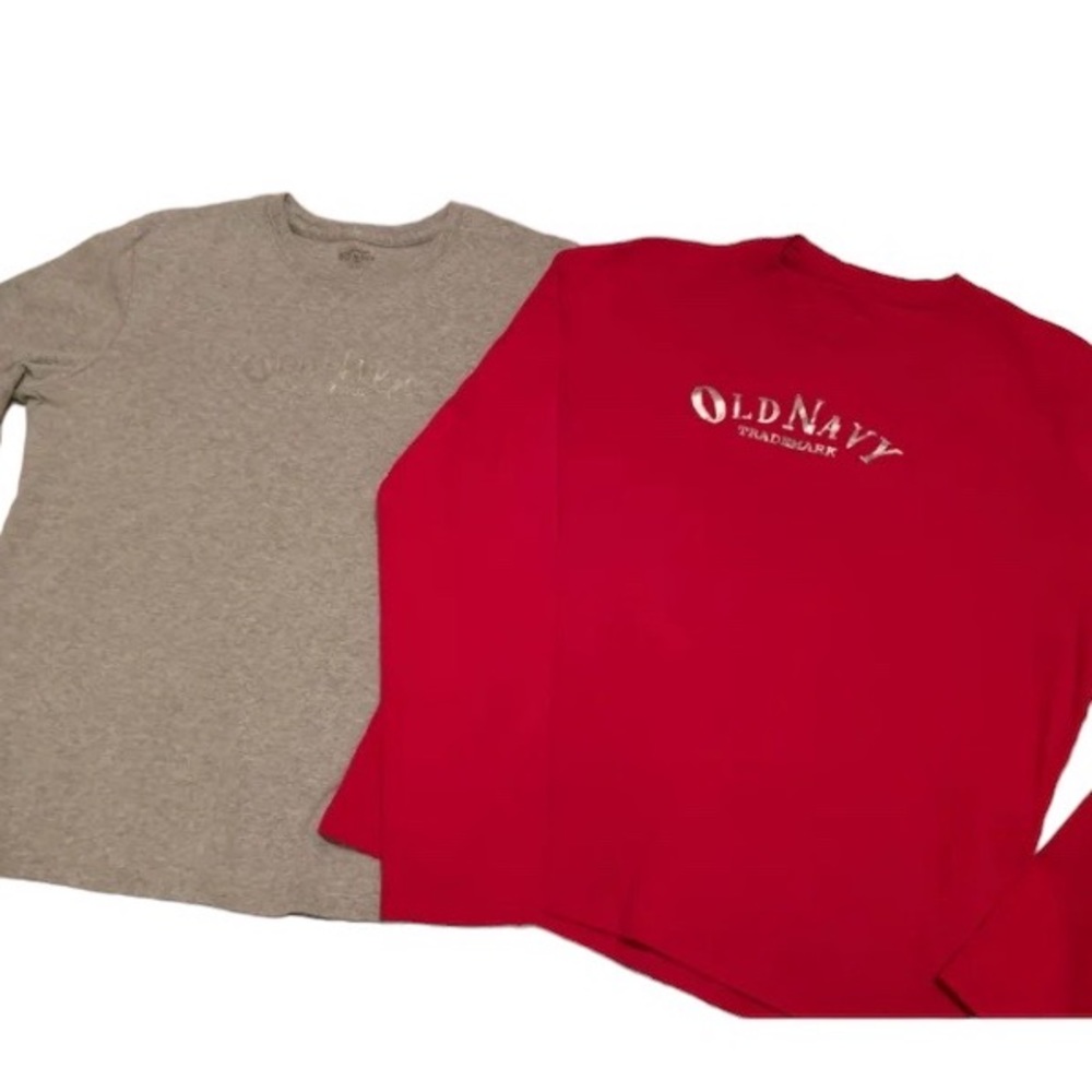 Bundle of 2 Long Sleeve Vintage Old Navy Tees • Size Medium